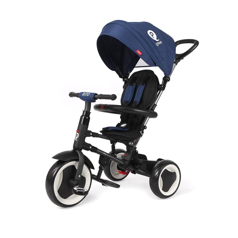 Tricicleta pliabila pentru copii QPlay Rito Albastru